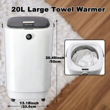 28L Large Capacity Towel Warmers, Luxury Portable Bucket Towel Warmer For Bathroom With 15/30/45/60 Timing & Overheat Protection Fits Up To Three 70"X80" Oversized Towels