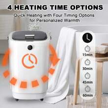 28L Large Capacity Towel Warmers, Luxury Portable Bucket Towel Warmer For Bathroom With 15/30/45/60 Timing & Overheat Protection Fits Up To Three 70"X80" Oversized Towels