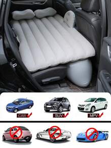 1pc Inflatable Car Mattress With Air Pump, Foldable Camping Airbed For SUV Backseat, Portable Travel Bed For Camping, Car, Outdoor Party, Includes Air Pump & Storage Bag - Multicolor - View 3