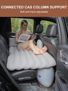 1pc Inflatable Car Mattress With Air Pump, Foldable Camping Airbed For SUV Backseat, Portable Travel Bed For Camping, Car, Outdoor Party, Includes Air Pump & Storage Bag - Multicolor - View 5