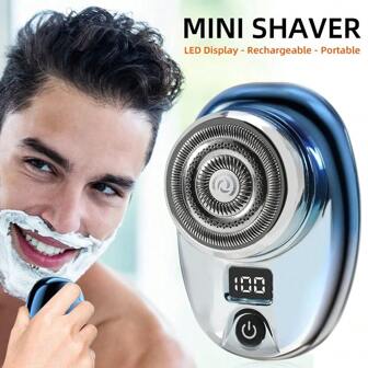 Electric Shaver For Men, Mini Portable Electric Shaver, Rechargeable Wet & Dry Electric Shaver For Men, USB Charging, Holiday Gift