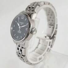 Tissot Le Locle Series Movimento mecânico automático 30 metros à prova d'água Relógio feminino Relógio suíço 25,3 mm Mostrador preto Caixa de aço inoxidável Pulseira de aço inoxidável T41.1.183.54