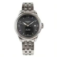 Tissot Le Locle Series Movimento mecânico automático 30 metros à prova d'água Relógio feminino Relógio suíço 25,3 mm Mostrador preto Caixa de aço inoxidável Pulseira de aço inoxidável T41.1.183.54