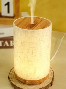 1 Stück Tuch + Holzmaserung Luftbefeuchter mit Aromatherapie Diffuser - Fügt ätherische Öle hinzu, reinigt die Luft und schaltet sich automatisch aus ohne Wasser für eine entspannende Atmosphäre. Perfekt als Dekoration für Zuhause, Zimmer, Schlafzimmer, Büro und Reisegeschenke