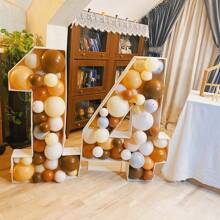 Figuurballonvuldoos, 18 21 40 50 Verjaardagsballonframe, 0-9 Nummerballondoos, Jubileumverjaardagsfeestdecoratie