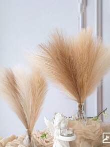 50/30/20/10 piezas Hierba de Pampas artificial esponjosa, Pampas marrón, decoraciones con flores de hierba esponjosa para bodas, hogar estilo bohemio, decoración de exteriores, cumpleaños, graduación, otoño