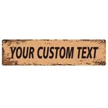 1PC Wall-Mounted Customizable Text Vintage Metal Street Sign Vintage Metal Street Sign Yard Signs With Custom Street Name For House, Bedroom, Business, Wall Decor, Valentine's Day, Valentine's Day Decor,Home Harmony - Multicolor - View 12