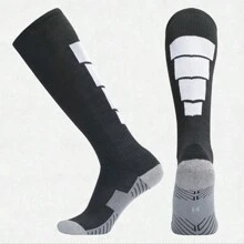1 Paar dick gepolsterte Terry Hohe Fußball/Fußball Socken, Unisex Sport Socken für Aktivitäten wie Fechten, Reiten, Golf, American Football, Baseball, Skifahren