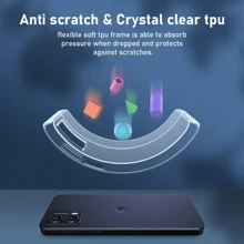 Entronix Transparent Case For Moto G Power, Play, Stylus, G 5G, Edge Clear Case, [Yellow Resistant] Hard Back Cover Soft Silicone, Shockproof Slim Case For Moto G Series - 無色 - 查看 4