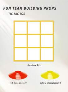 Fun Team Building Props- Tic Tac Toe Game Outdoor, Portable Tic Tac Toe Toss Game With 8 Chess Pieces, For Outdoor Lawn Yard Backyard Carnival Field Team Work Game Props(For Adult Only) - Multicolor - View 15