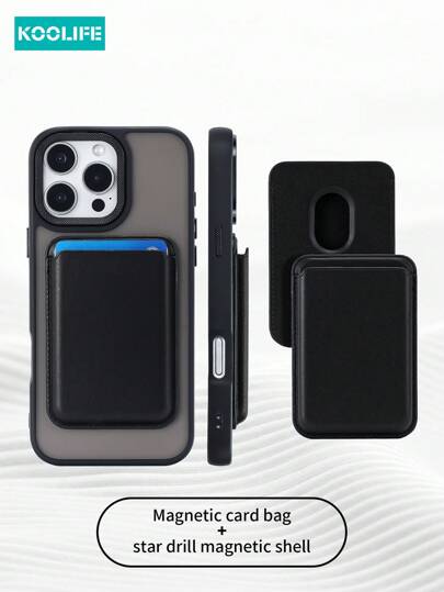 Koolife 1pc Magnetic Charging, Anti-Fall, Anti-Shock, Spray Oil Matte Texture Phone Protective Case, Personalized Mirror Frame Design With Large Camera Hole, PC+TPU Material, Compatible With Apple 17/17 Air/17 Pro Max/16/16pro/16plus/16promax/11/11pro/11promax/12/12pro/12promax/13/13pro/13promax/14/14plus/14pro/14promax/15/15pro/15plus/15promax And Galaxy S25Ultra/24Plus/23/Galaxy 22