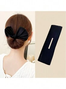 1pc Women's Bun Maker Twist Donut Hair Styling Tool, Slouchy Hair Accessories Valentine's Day ,Hair Styling Tools - Black - View 5