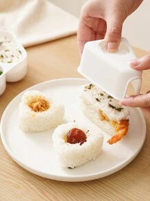 1pc DIY Sushi Rice Ball Mold, Triangle Onigiri Mold, Convenient Bento Box Accessories, Food Supplement Tool - White - View 6
