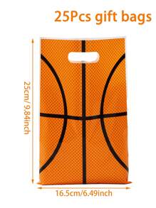 10/25/50 piezas Bolsas de regalo con diseño de baloncesto, bolsas de fiesta temáticas de deportes para envolver regalos de cumpleaños, boda u otras fiestas
