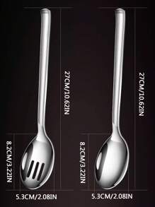 Heavy Duty 18/10 Stainless Steel Large Serving Spoon, Catering Portion Spoon For Hotel And Home Use - Silver - View 9