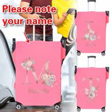 Customized Exclusive New Luggage Cover, Suitable For 18-32 Inch Fashion Bags, Thicker Elastic Dust Bags, Bags, Travel Accessories, Luggage Protection Box - Pink - View 8
