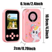 适合 6-8 岁女孩男孩的儿童智能手机礼物，带前置摄像头，圣诞礼物，适合 3 4 5 7 6 8 10 岁儿童的玩具，生日礼物创意 - 彩色 - 查看 11