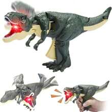 Dinosaur Toys For Kids, Trigger The T-Rex, Dino Chomper Toys Press Dinosaur Grabber Toy , Novelty Toy Gifts For Dinosaur Lovers Boys Girls - 帶聲光 - 查看 2