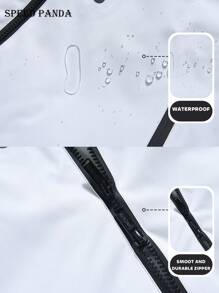 SPEED PANDA 1 件男女防水夹克、冬季雪地外套、户外运动连帽风衣、滑雪和冬季运动运动服（不含配件）滑雪服 - 綠色 - 查看 7