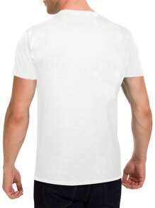 Cowboy Rodeo T-Shirt, Men's Spring, Summer And Autumn, Men's Round Neck Short Sleeves, Suitable For Daily Wear Tops - White - View 2