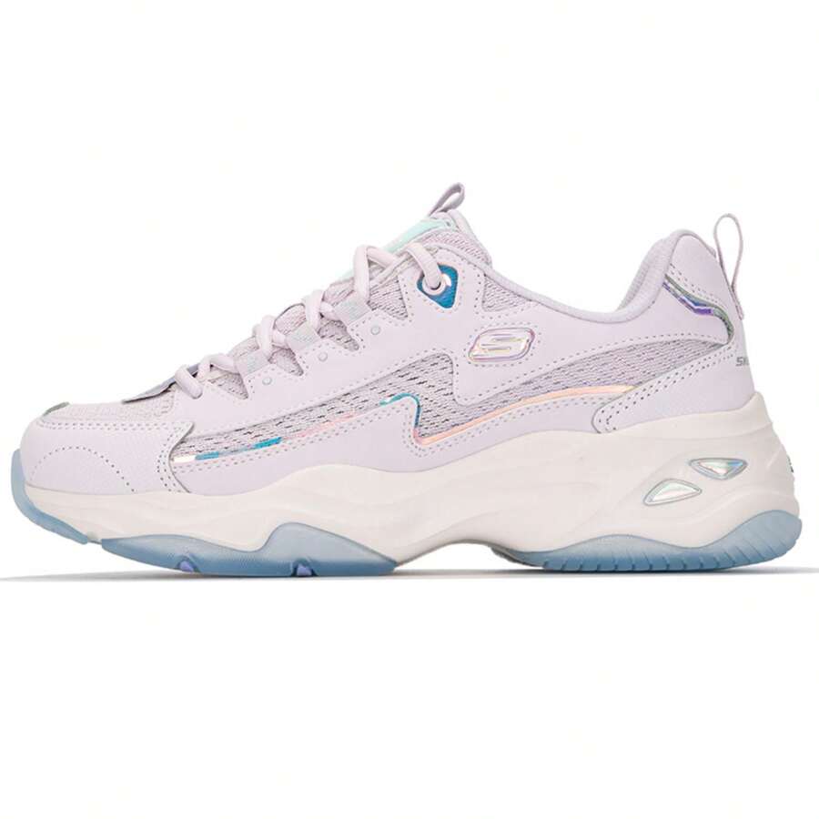 Skechers 女鞋D'LITES 4.0跑步時尚休閒鞋運動鞋熊貓鞋896009-LAV - 薰衣草色 - 查看 1