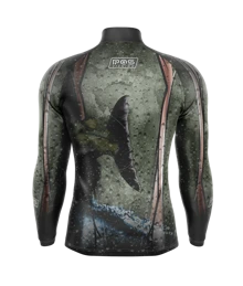 PQS FISHING Camiseta UV50 para Pesca - Proteção Solar e Conforto para Pescadores R48 PQS I - Verde - Visão 3