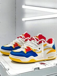 Men's Casual Fashion Sports Skateboard Sneakers - Multicolor - View 4