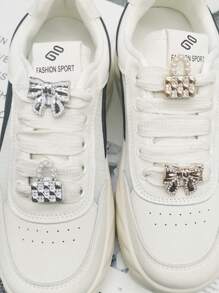 2PCS Rhinestone Crown Shoe Lace Charms ABS Bling Buckles Decorations DIY Cute Purse Shoelace Clips Accessories Decor Ornaments Fit Women Lady Sneakers Boots Xmas Halloween Birthday Party Gifts (Shoes Not Included)