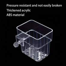 透明塑料植物篮，适合悬挂在水槽中享受水培。水族箱植物架，可悬挂在鱼缸上，以补充水生植物和鱼类的美丽 - 無色 - 查看 4