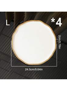 1 件陶瓷盘子，适用于家庭、客厅、餐厅、厨房牛排盘、西式托盘，适用于谷物、蔬菜、肉类、面包，适用于户外、婚礼、派对、礼物、生日 - 彩色 - 查看 18