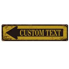 1PC Wall-Mounted Customizable Text Vintage Metal Street Sign Vintage Metal Street Sign Yard Signs With Custom Street Name For House, Bedroom, Business, Wall Decor, Valentine's Day, Valentine's Day Decor,Home Harmony - Multicolor - View 13