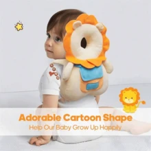 1pc Baby Walker Head Protector Toddler Adjustable Baby Head Protection Baby Learning Walking Crawling Backpack Wear Safety Pad (Bee) - Multicolor - View 6