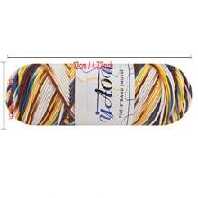 4 Ovillos de 5 cabos de Hilo de leche para bebé multicolor degradado, peso grueso para manualidades DIY como muñecas, bufandas, zapatos