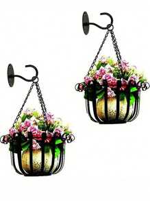 Ganchos adhesivos fuertes para techo, ganchos para pared sin taladrar, ajustables para macetas y portadores de flores