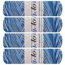 4 Ovillos de 5 cabos de Hilo de leche para bebé multicolor degradado, peso grueso para manualidades DIY como muñecas, bufandas, zapatos