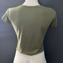 3-Piece Package Women's T-Shirt, Ladies' Top, Women's T-Shirt, Crop Top, Comfortable, Soft, Daily Wear - 橄欖綠 - 查看 2