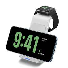 3 合 1 充电站、无线充电支架、适用于 iPhone 16 15 14 13 12 11 Pro Apple Watch Airpods 的多功能快速充电站，桌面使用、家庭使用，无需数据线，无线充电器支架，兼容 iPhone 和 Apple Watch - 适用于 iPhone16 15 14、13、12、11、Pro、Max、Mini、Plus、X、XR、XS、SE、8 和 Apple Watch 1-8 的通用充电集线器、适用于 Apple iPhone 的 Airpods 3、2、Pro、Android 手机、送给家人、朋友、生日、圣诞节、冬季的礼物