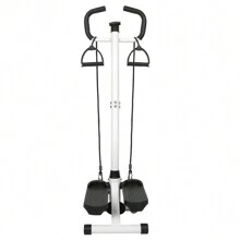 Twist Stepper entrenamiento avanzado Cardio Mini máquina de escalada paso a paso muslo con banda de resistencia - Blanco y Negro - Ver 4
