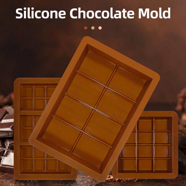Chocolate Bar Mold Non-Stick Reusable Silicone Break Apart Chocolate Bar Mold For Dubai Chocolate Bar Pistachio Handmade Gift