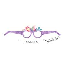 12 Stück Meerjungfrau-Thema Papier Brillen, bunte Meerjungfrau Schwanz, Seegras unter Wasser Design Brillenrahmen für Meerjungfrau Geburtstags-Party Dekorationen und Foto Requisiten