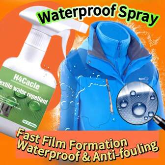  H4Cacle Nano Waterproof Stain Repellent Spray Ultimate Fabric Protector Formula For Long-Lasting Shield Against Water Stains And Spills On Outerwear Shoes And Fabrics Clothes Sneakers Snow Boots Jackets Bags Waterproof And Antifouling Agent