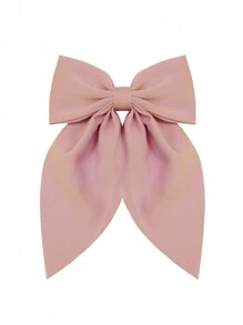 5 件装韩式高档纯色丝缎蝴蝶结发夹女士