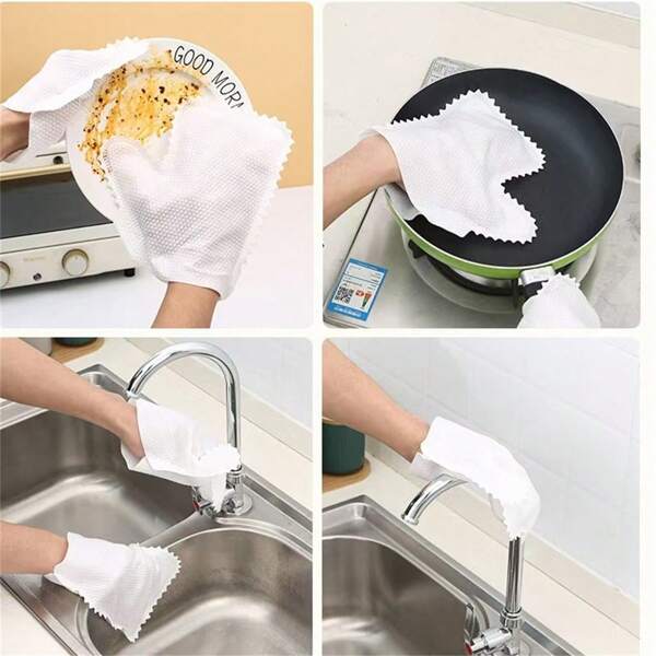 10/20 piezas Guantes de limpieza sin pelusa y antiestáticos, aptos para cocina, teclado de computadora, mesa, juguetes y otros usos