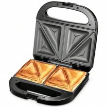 Reemix Sandwich Maker, Toaster And Electric Panini Grill With Non-Stick Coating Plate, Easy To Clean, Heating Up Fast, Built In Indicator Lights, Black - US A Type Plug(110-127V) - View 1