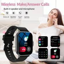 Smart Watch,Multifunctional Sports Smartwatch For Men And Women, With Call & Message Notifications, Customizable Watch Faces, Multiple Sports Modes, Compatible With Android & IOS - pink-two straps - 查看 3