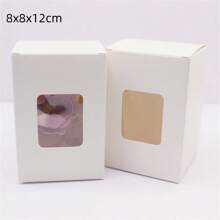 10 pezzi di scatole di carta bianca/kraft/regalo di varie misure da 5/6/7/8/9 cm, scatole per caramelle da matrimonio