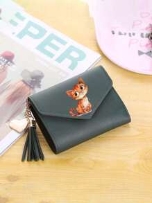 1/2/5pcs Personalized Heart-Shaped Tassel Wallet - Customized Text Women's Card Holder & ID Sleeve, Perfect Gift For Girlfriend - Multicolor - View 22
