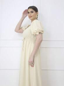 Women Dresses - 杏色 - 查看 3