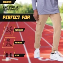 Ultra Performance 3 Pack Mens Sweatpants, Fleece Cargo Joggers For Men With Pockets - Black / Khaki / Green Camo - View 3