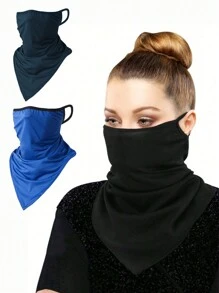 Scarf Mask With Ear Hanging UV Protection Neck Mask Scarf For Men And Women - Windproof Neck Mask Headscarf Neck Warmer Mask - Multicolor - View 1